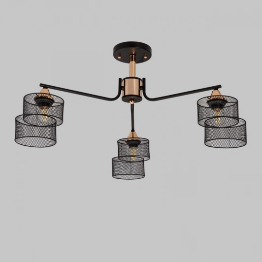 MD.4252-3-S-BK+FGD Потолочная люстра на штанге Imex MD.4252-3-S-BK+FGD