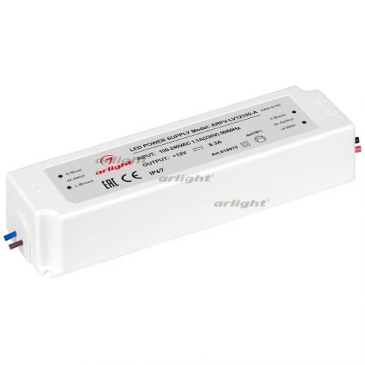 018970 Блок питания ARPV-LV12100-A (12V, 8.3A, 100W) (IP67 Пластик) 018970 Arlight ARPV