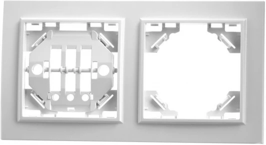 39055 Рамка на 2 поста (белый) Stekker Эрна 39055