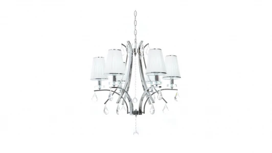 LDP 66247-6 WT+CHR Подвесной светильник Lumina Deco Glamour LDP 66247-6 WT+CHR