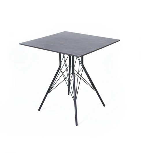 3029-63-63-SHT-TU2-1 Интерьерный стол из HPL 63x63см, цвет серый гранит 4SIS Конте 3029-63-63-SHT-TU2-1