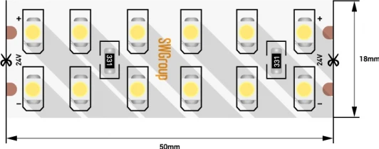 SWG3240-24-19.2-WW Светодиодная лента SWG SWG3240-24-19.2-WW