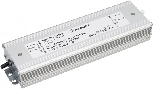 028785 Блок питания ARPV-24200-B1 (24V, 8,3A, 200W) (IP67 Металл) 028785 Arlight ARPV