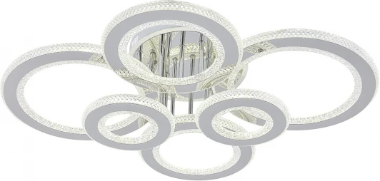 10297/6LED BL Потолочная люстра светодиодная Escada Venus 10297/6LED BL 140Вт, с ПДУ, металл/акрил, хром/прозрачный