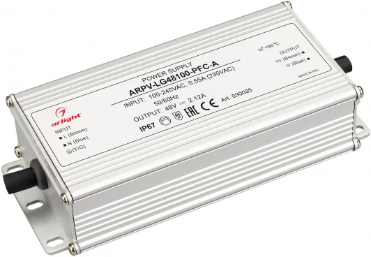 030035 Блок питания ARPV-LG48100-PFC-A (48V, 2.12A, 100W) (IP67 Металл) 030035 Arlight