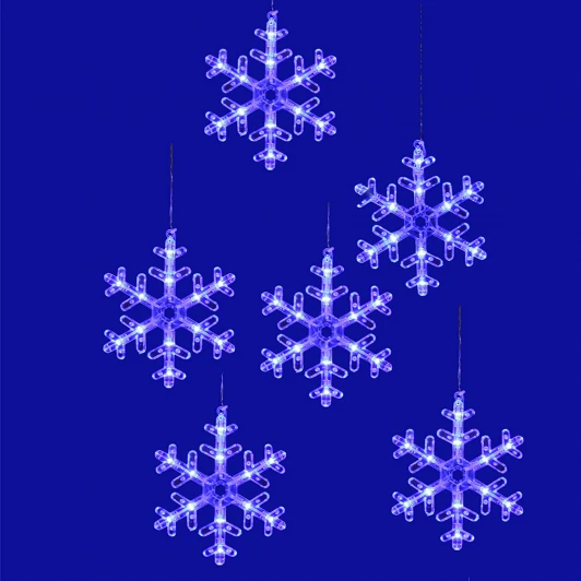 ULD-E1503-072/DTA BLUE IP20 SNOWFLAKES-3 Занавес фигурный светодиодный, 1,5х0,3м. 72 светодиода. Синий свет. ULD-E1503-072/DTA BLUE IP20 SNOWFLAKES-3