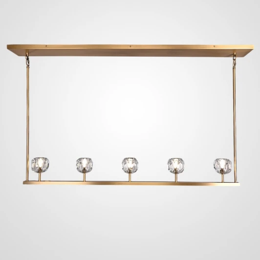 40,1221 Подвесной светильник Rh Boule De Cristal Linear Chandelier 5 Bronze ImperiumLoft 40,1221