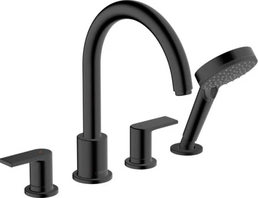 71456670 Смеситель Hansgrohe Vernis Blend 71456670 на борт ванны, черный