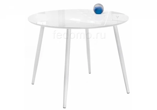 462102 Стеклянный стол Анселм белый / белый