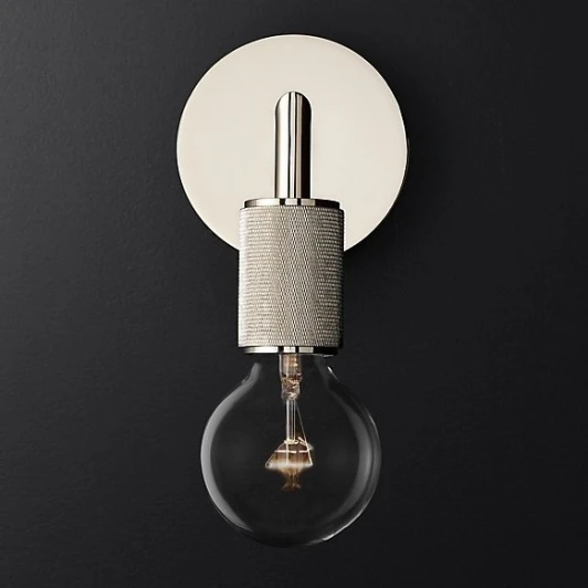 44.553 Бра Rh Utilitaire Single Sconce Silver ImperiumLoft 44,553 (123286-22)