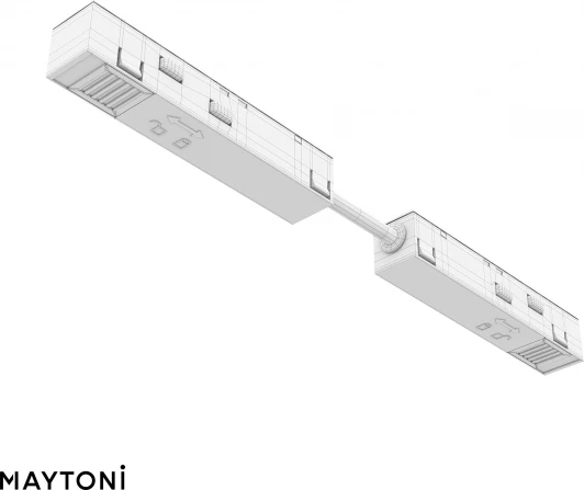 TRA034CPC-42W-5 Коннектор питания прямой гибкий 5см Exility белый Maytoni Accessories for tracks Exility TRA034CPC-42W-5