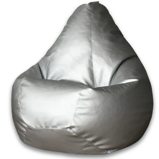 5011231 Кресло мешок Dreambag Груша Серебристая ЭкоКожа (2XL, Классический) 5011231