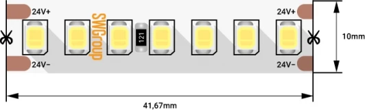 SWG2P168-24-17.3-W-20 Светодиодная лента SWG SWG2P168-24-17.3-W-20
