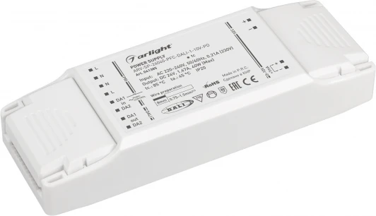 041385 Блок питания ARV-SP-24040-PFC-DALI-1-10V-PD (24V, 1.67A, 40W) (Arlight, IP20 Пластик, 5 лет) 041385