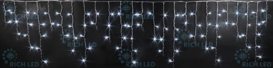 RL-i3*0.5-RB/W Гирлянда светодиодная Бахрома белая 220B, 112 LED, провод черный, IP65 RL-i3*0.5-RB/W Rich LED
