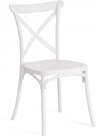 19695 Обеденный стул Tetchair CROSS (Пластик/Белый) 19695