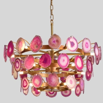 40.1865.RU.20.LC Подвесная люстра Agate Burst Chandelier 3 Round Pink D70 ImperiumLoft 40.1865.Ru.20.Lc (74967-22)