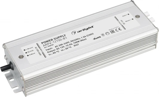 028787 Блок питания ARPV-12150-B1 (12V, 12,5A, 150W) (IP67 Металл) 028787 Arlight ARPV