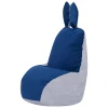 19128 Кресло мешок Dreambag Зайчик Серо-Синий (Классический) 19128