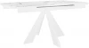 00-00066503 Стол DikLine SKU140 Керамика Белый мрамор,подстолье белое,опоры белые
