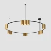 DK4067-BK+SG Подвесной светильник Denkirs Orbit DK4067-BK+SG 15xGU10 LED, до 15 Вт, черный + сатинированное золото